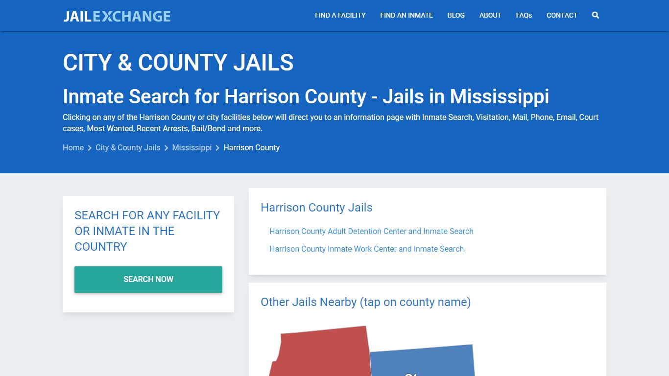 Inmate Search for Harrison County | Jails in Mississippi - Jail Exchange